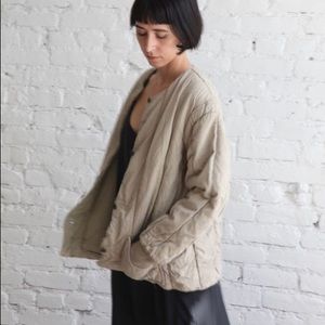 Vintage cement grey military liner with pockets